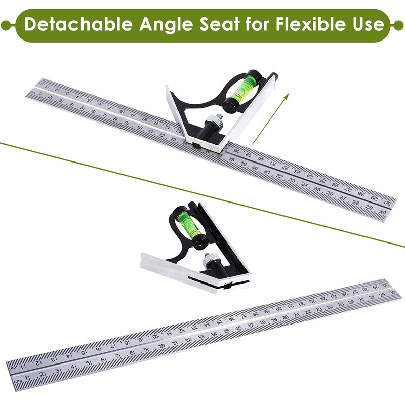 Combination Angle Ruler, Right Angle Ruler, Carpenter Square, Combination Square,