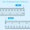 MOXYOY Plastic Ruler Set, 4Pcs 30cm/12in Clear Ruler Kit Transparent