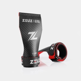 ZEUZ Ultra No Chalk Grips for Fitness & CrossFit - Sports Gloves - Gymnastics - Black - Size L