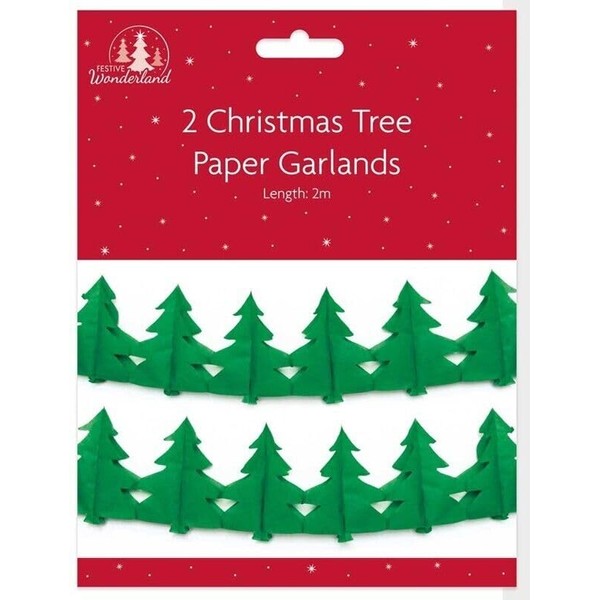 2 Christmas Tree Banner Bunting Party Decoration Hanging Xmas Decor