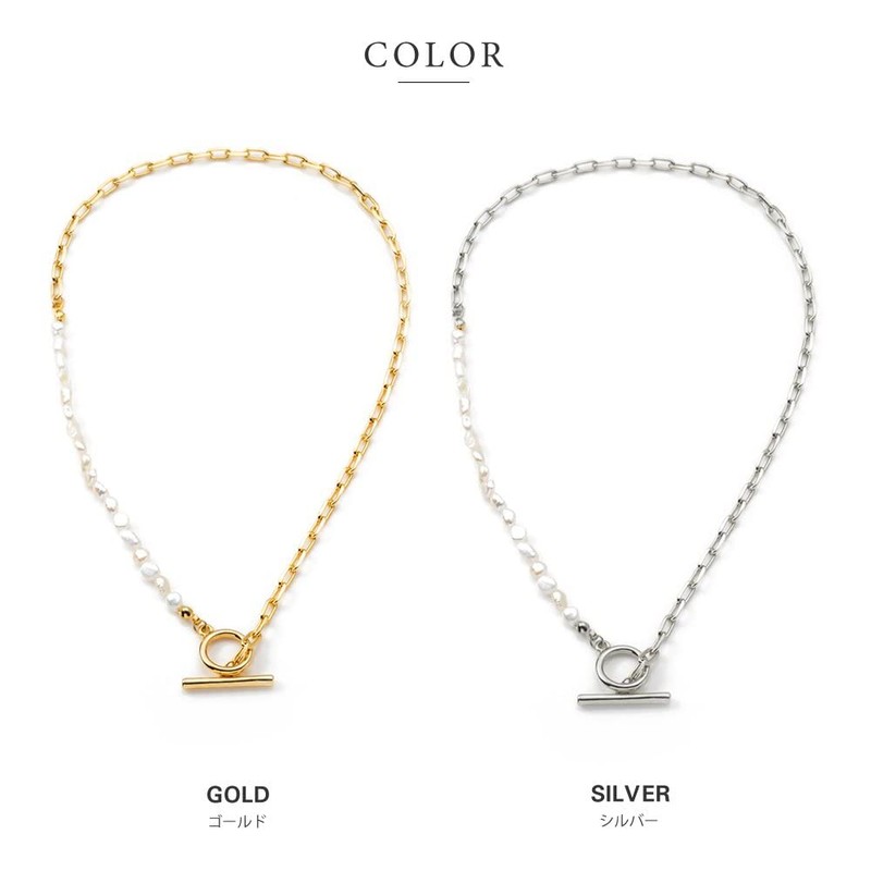 Cream Dot Necklace, Women's, Popular, Hypoallergenic, Nickel-free, 18K Coating, Short,