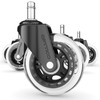 Office Chair Caster Wheels Replacement - Set of 5 Hardwood