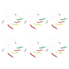 Clarkspoon Mackerel Tree Rig - 6 Pack - Mackerel Rig for Trolling or Jigging for Spanish Mackerel, Bluefish, Seabass, and More!, Standard