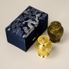 Premium Solid Brass Memorial Urn – Angel & Baroque Relief