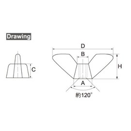 Osato Uniqlo Wing Nut for M8, Pack of 20 (36642)