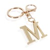 LAXPICOL Gold Keychain Letter M Keychains for Women Men Bag