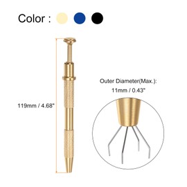 HARFINGTON 3Pcs 4-Claw Pick Up Tool Piercing Ball Grabber Stainless Steel Jeweler's Pick Up Tool 4 Prongs Grabber for IC Chip Electronic Components Parts Nails Clamping