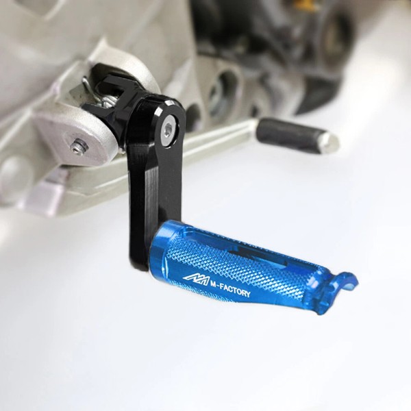 Unbranded SHINOBI Blue Front 40mm Extended Foot Pegs For DL
