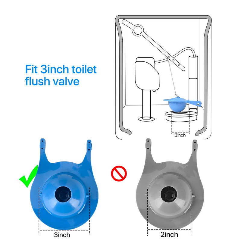 Toilet Flapper 3 Inch Compatible with Gerber 99-788, 2 Pack
