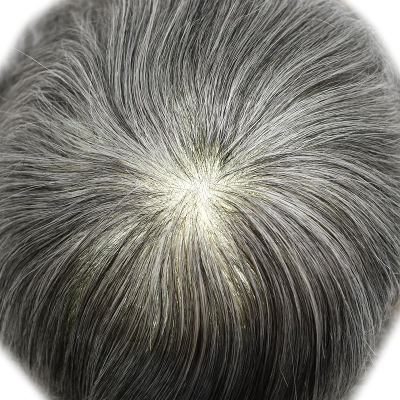 RESHE Mens Toupee Human Hair Prosthesis For Men Hairpieces Ultra