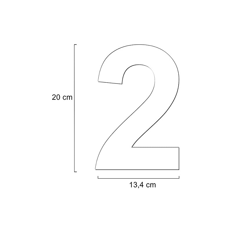 Metzler Solid Steel House Number, in White, Traffic White, RAL