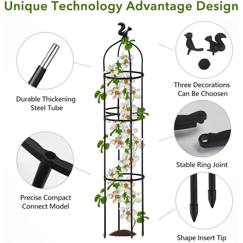 HASTHIP® Estacas de Soporte para Plantas jardín - Soportes plástico