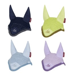 LeMieux Mini Fly Hood in Wisteria with Soft Lycra Ears - Close Knit Crochet - Comfortable Fit Equestrian Mask - Sport Horse Wear