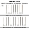CASOMAN 3/8"Drive Extra Long Ball-End Hex Bit Socket Set, 18