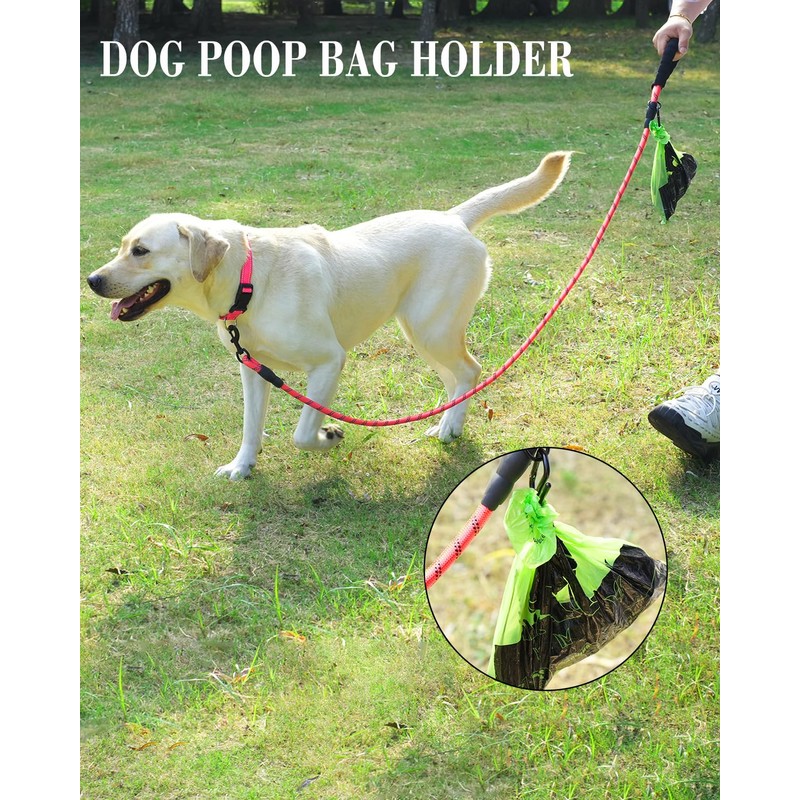 Joytale Rope Dog Leash 5/6 FT with Convenient Poop Bag