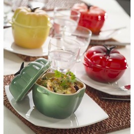 Le Creuset Stoneware 12-Ounce Petite Pumpkin Casserole, Flame