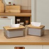 QIWODE Tissue Box Holder Rectangle, Plastic Tissue Box Cover with