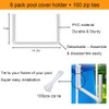 6 Pack Solar Pool Cover Holder for Above Ground Pool