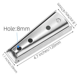 Coloch 8 Sets Sofa Buckles, Metal Sofa Latches Heavy Duty Intersectional Furniture Connector Bracket Diagonal Bolts Bed Frame Accessories Furniture Hardware Accessories, 120mm, Silver