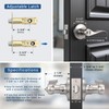 Knobonly 3 Pack Keyed Alike Bathroom/Bedroom Door Lock, Satin Nickel