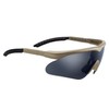 SWISS EYE Raptor glasses, frame -rubber brown-, 3 lenses, antifog/antiscratch