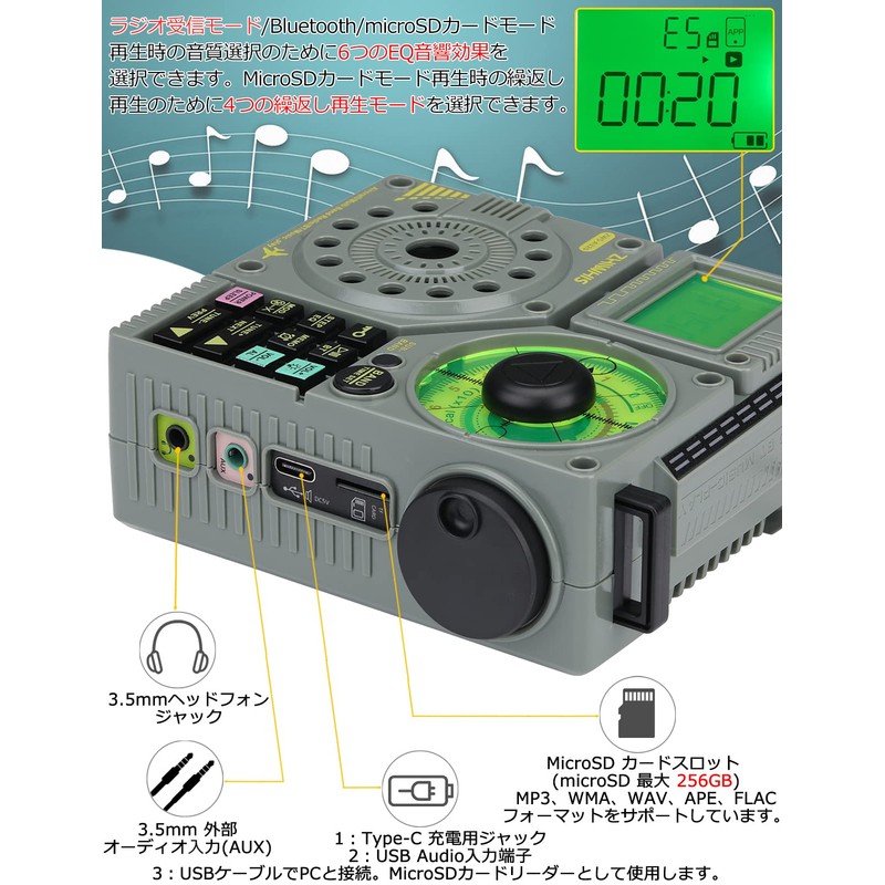 ZHIWHIS ZWS-A320 Bluetooth Speaker, BCL Short Wave Radio, Airband Receiver,