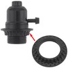 Durable E26 Light Socket Rings/ 2PCS Black Lamp Shade Collar