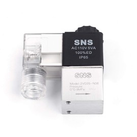 SNS 2V025-N08/AC110V 1/4" NPT 2 Way Normally Closed Pneumatic Electric Solenoid Air Valve
