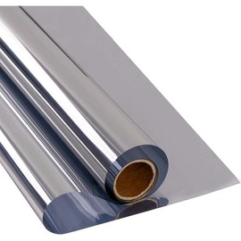 Self-Adhesive Window Film One Way Mirror Film Daytime Privacy Decorative Heat Control Anti UV Window Tint for Home and Office, Silver 35.4"x78.7" - Color: Bronze, Size: 17.7"x78.7"