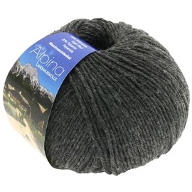 Lana Grossa Wolle ALPINA Landhauswolle Farbe 0006 anthrazit