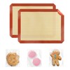 2-Pack Silicone Non-Stick Food Safe Baking Mat Set with Cookie