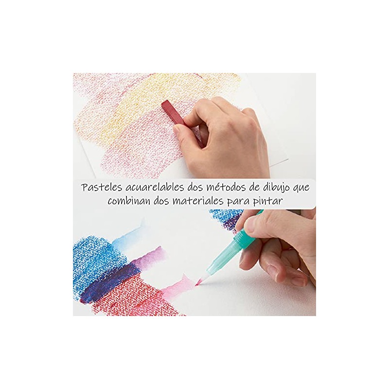 Pentel Pasteles Acuareleables Aquash Caja con 24 Piezas-GHW1-24