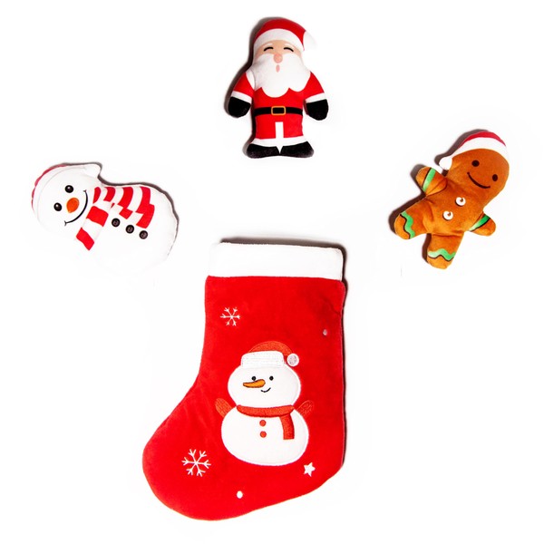 Glow Pups Hide and Seek Christmas Stocking Dog Toy with
