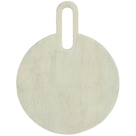 Santa Barbara Design Studio Wood Serving Board Table Sugar Collection Textured Acacia Wood Serveware, 17.75" Diameter, Stone