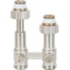 Simplex Two-Pipe System Rhahn Block ET2/50 Nickel Plated, With Telescopic