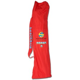 beachBUB Beach Umbrella Bag - Beach Bag for Outdoor Camping & Traveling Umbrellas, Waterproof & Foldable Beach Bag for Umbrellas with Wide Padded Shoulder Strap & Molded Carry Handle, Bold Breaker Red