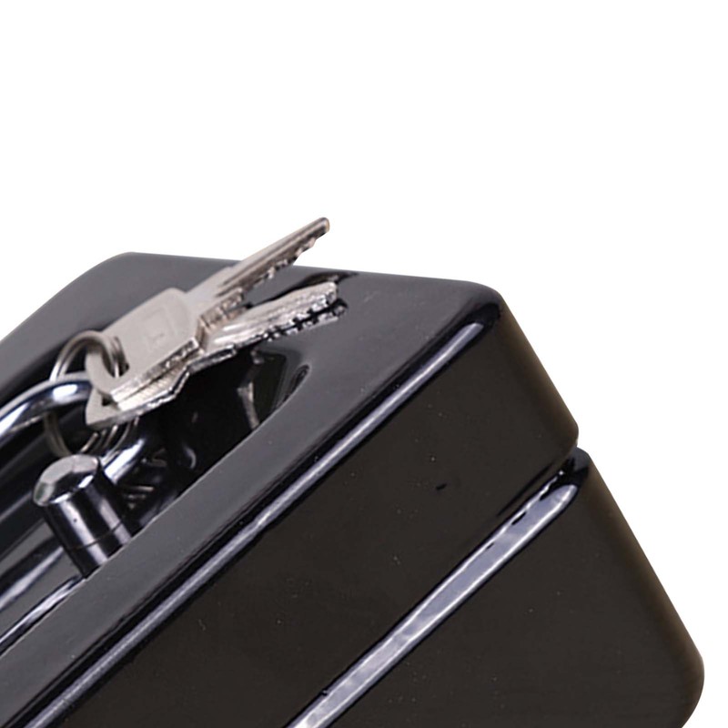 Cash Box with Money Tray Metal Storage Safe Lock Box