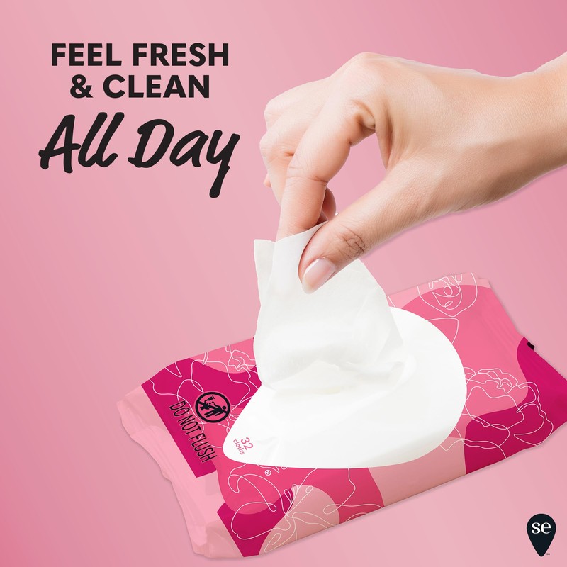 Summer's Eve Sheer Floral Daily Refreshing Feminine Wipes, Removes Odor,