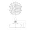 ENKI, R13, 200mm Traditional Fixed Large Shower Head Gold, Solid