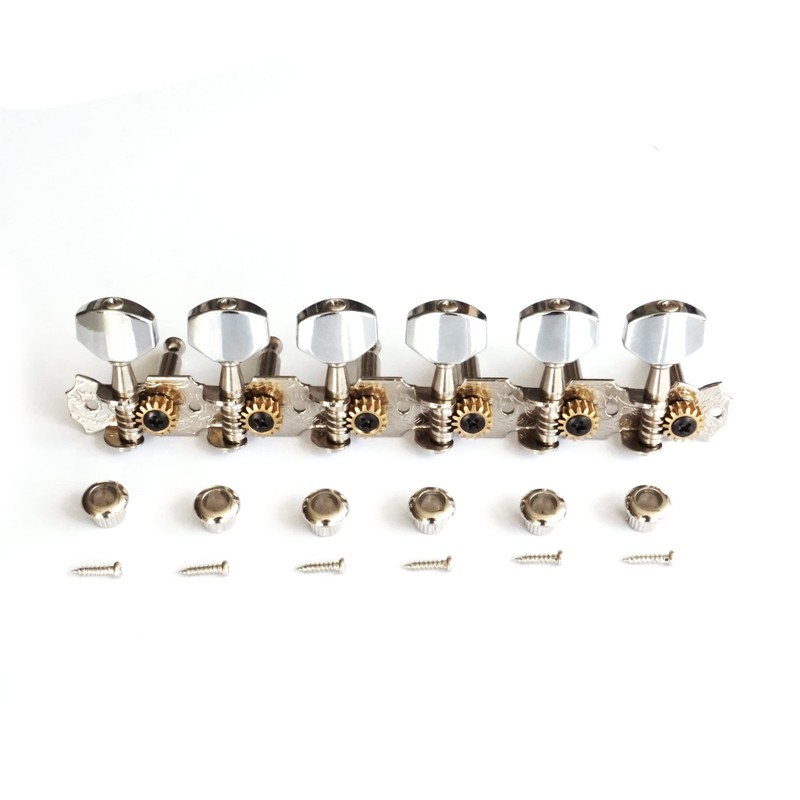 Guitar Anatomy 6 In Line Strip Tuners Vintage Open Gear
