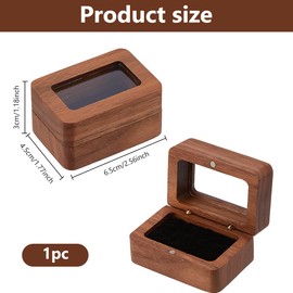 DICOSMETIC 2 Schlitz Holz Ring Box Hochzeitsringe Aufbewahrungsbox Heiratsantrag Verlobungsring Aufbewahrung Kleine Seine Und Ihre Ring Box Mit Schwarzem Samt Innen Für Hochzeitszeremonie Verlobung