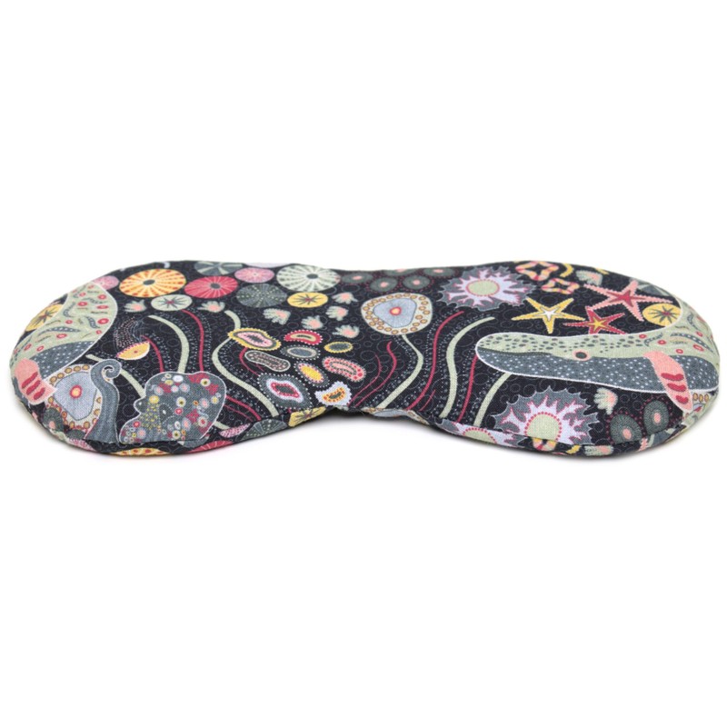 Organic Eye Pillow Lavender & Linseed "Underwater" for Relaxation, Cooling,