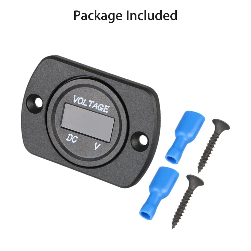 DC 12V 24V Car Voltmeter with LED Digital Display and