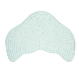 C&F Home Seaglass Mermaid Tail Shaped Placemat Set of 6 Green 13.5" X 19" Quilted Reversible Washable Placemat Mermaid Tail Shaped Placemat Set of 6 Green