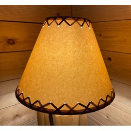 Rustic Oiled Kraft Laced Lamp Shade - 12"
