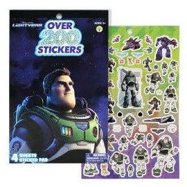 Buzz Lightyear 4 Sheet Foil Cover Sticker Pad, 200+ Stickers