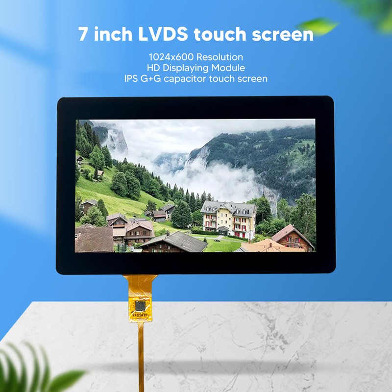 7in BOE LVDS LCD Display Screen 1024x600 Resolution HD Displaying