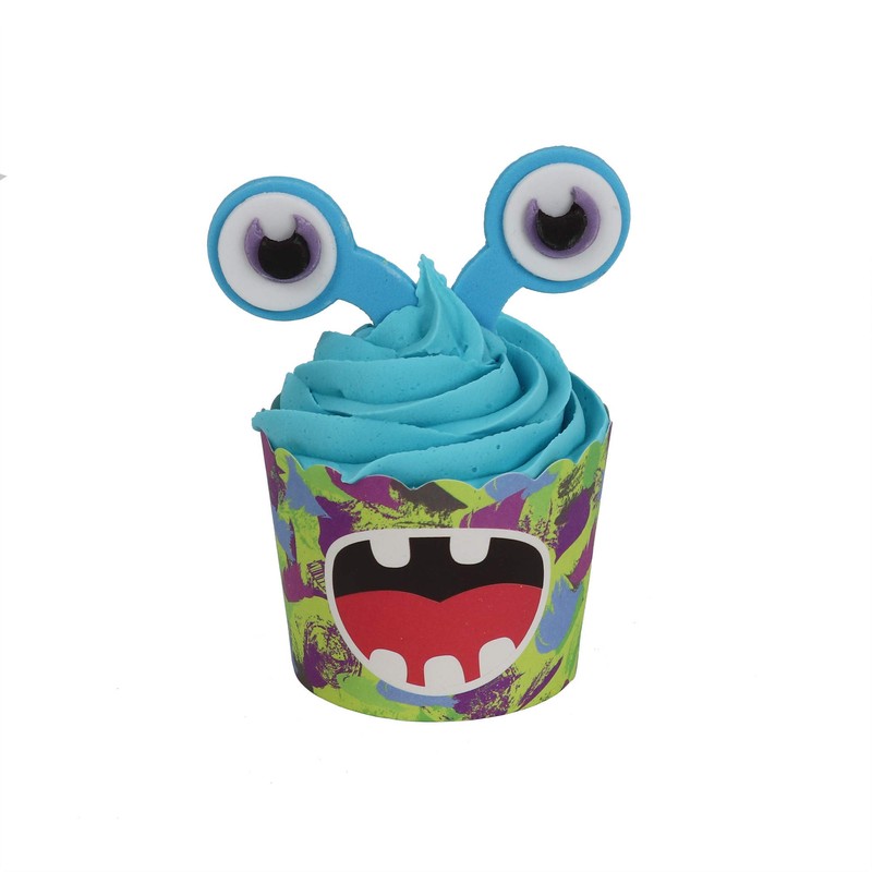 PME Cupcake Decorating Kit with Edible Toppers, Alien Invasion