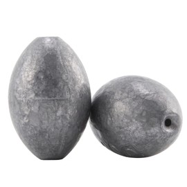 Dr.Fish Egg Sinker 1/8-5oz, Oval Shaped Fishing Weights Sinkers Bass Fishing Casting Freshwater Saltwater Slip Sinker 3/16oz 20 Pack