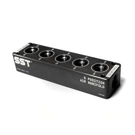 SST Air Manifold with 1/2" NPT Inlet and 1/4" NPT Outlet (5 Position)